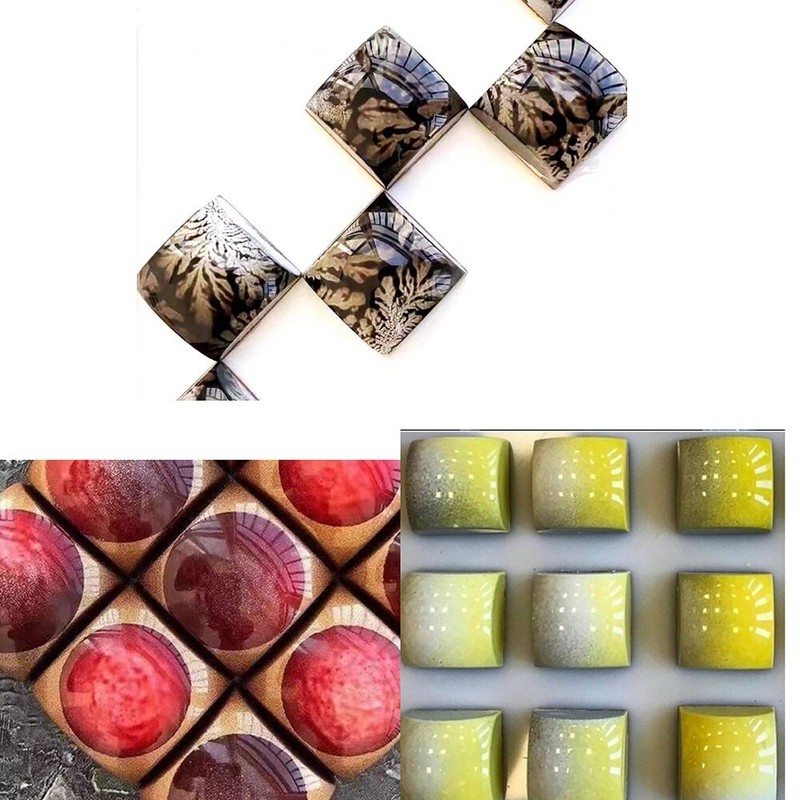 32 cavities Square Cube Diamond Shape Polycarbonate Chocolate Mold Candy Mould gallery
