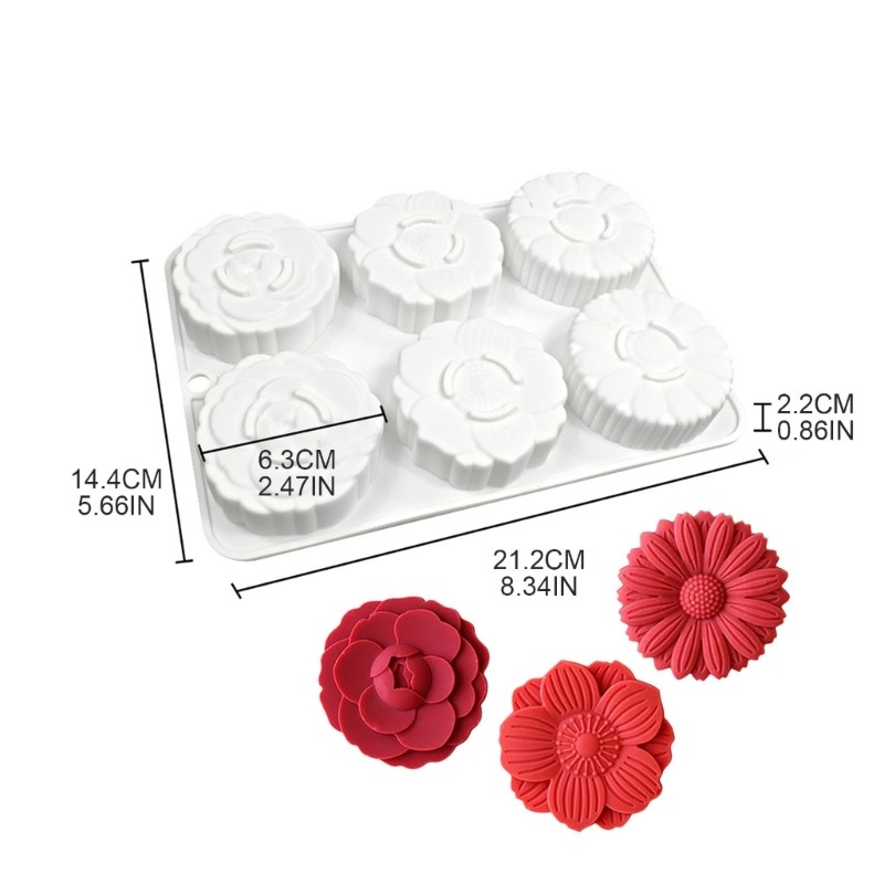 Candy Moulds Flower Shape Silicone Material for Kitchen Cake Fondant Chocolate gallery