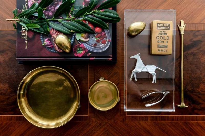 Alice Lane Home Collection Round Clawfoot Dish — Brass — for 4.5, Gold gallery