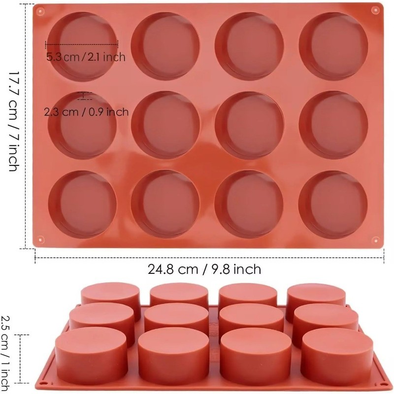 2 Pcs Round Silicone Mold Set for Oreos Cookie Chocolate Covered Mini Cake Molds gallery