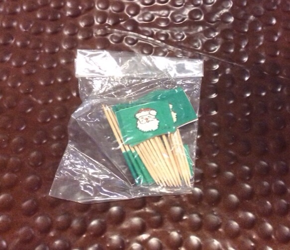 24 Vtg Christmas Santa Toothpicks Cupcake Decorating Party Picks Toppers Lot
