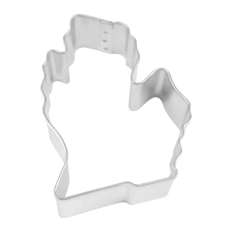 3⅛" Michigan MI Cookie Cutter Tin Steel USA Map Outine The Great Lakes State gallery