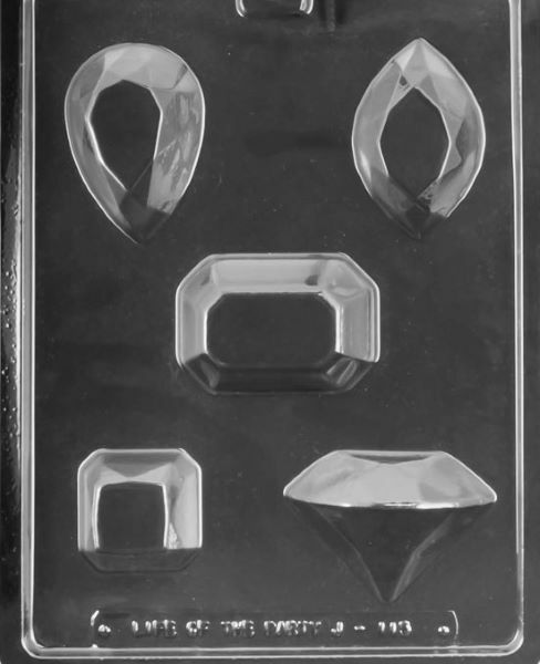 J115 Gemstones Chocolate Candy Soap Mold w/Instructions