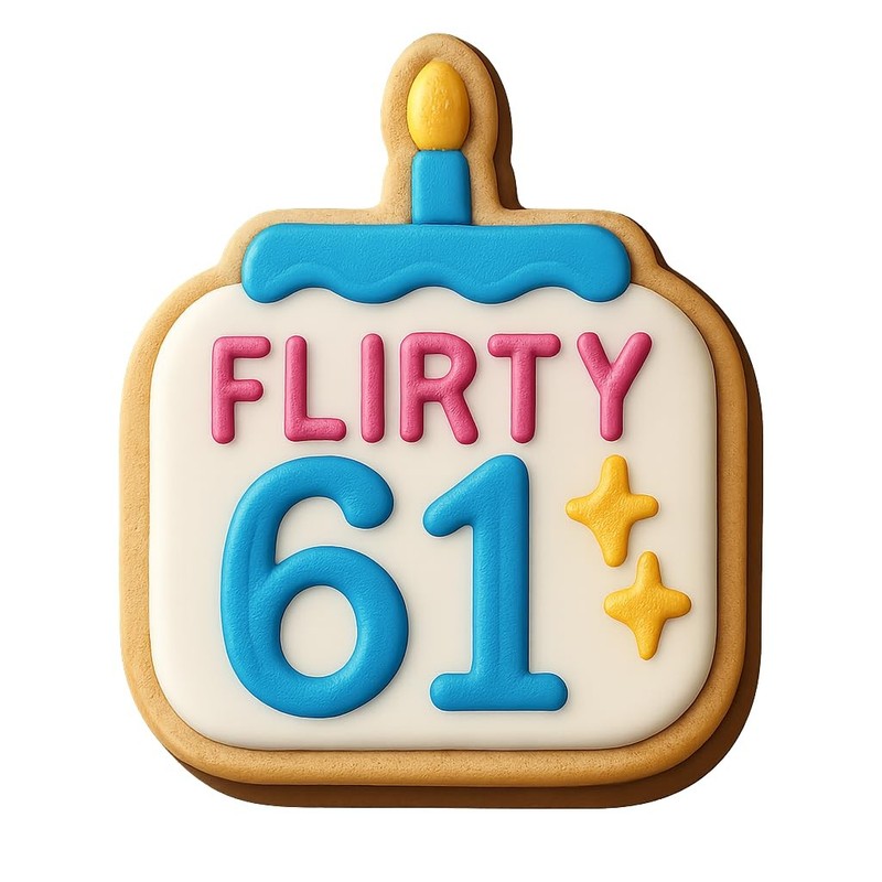 Flirty 61 Winking Cookie Cutter & Stamp, Fondant & Clay - 2.9x4" gallery