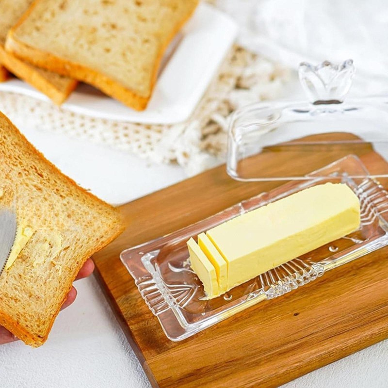 Butter Serving Tray Butter Container Glass Butter Dish gallery