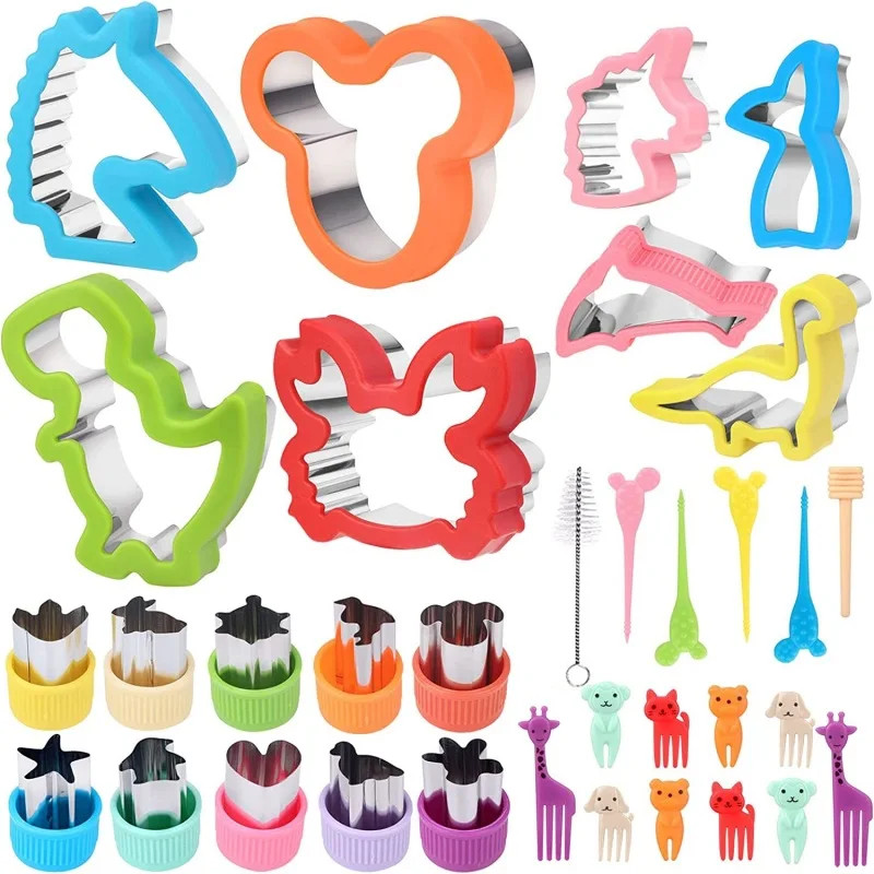 Sandwich Cutters Set for Children Food Cookies Bread Mold Maker Fruit and Vegeta gallery