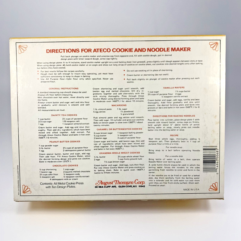 Vintage Ateco The Original Cookie & Noodle Maker USA gallery