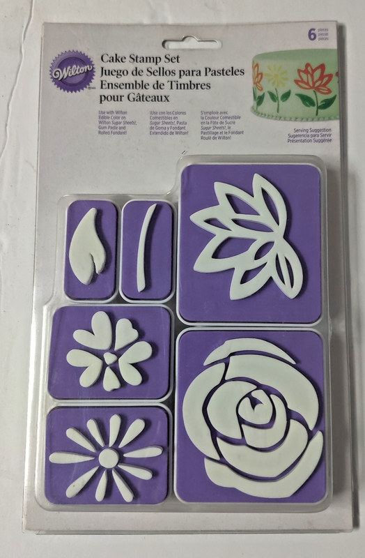 Wilton Decorative Cake Stamping Block Set Flowers or Flourishes U Pick