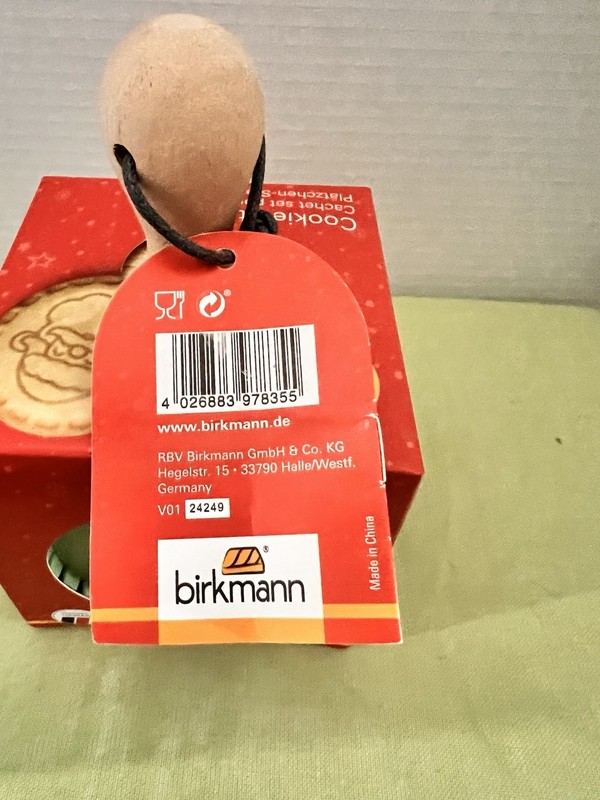 BIRKMANN German Wood Silicone CHRISTMAS COOKIE STAMPER Set Santa Tree Truck gallery