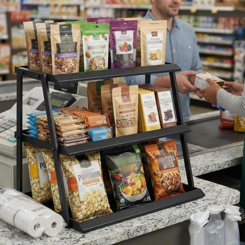 3-Tier Candy Display - Multi-Functional Counter Snack & Chip Holder for Store... gallery