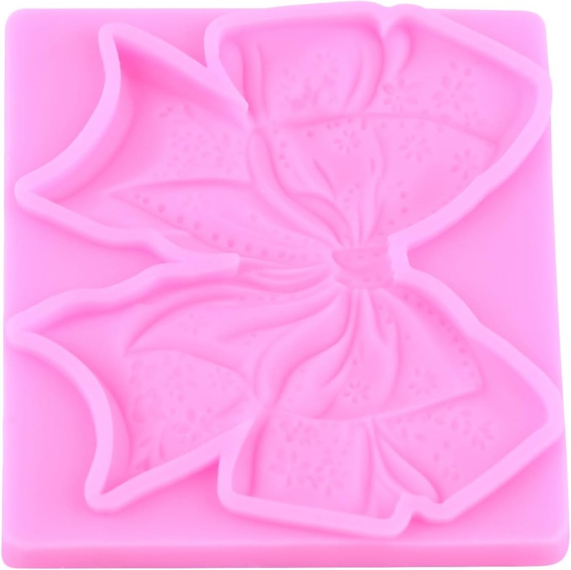 2 PCS - 3D Embroidery Bow Fondant Mold Bowknot Cake Decoration Silicone Molds gallery
