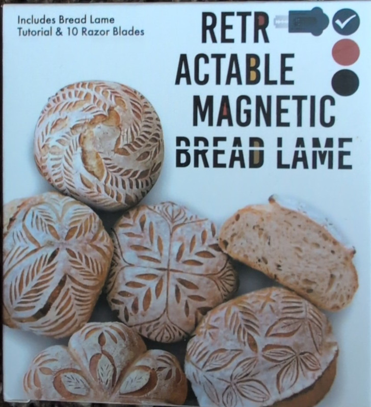Bread Lame for Dough, Magnetic Bread Lame – Clever Push-Pull Design, Blue