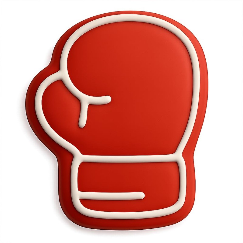 Training Boxing Glove Cookie Cutter & Stamp – 3.1×4