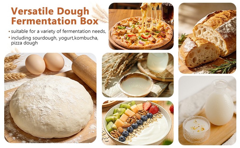 Folding Bread Proofing Box, Dough Proofer with 50-113F Temp Control & 48H gallery