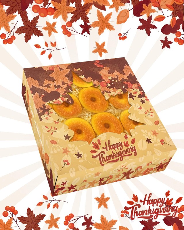 12 Pack Thanksgiving Pie Boxes With Window 10x10x2.5 Inch Cookie Donut Bakery gallery