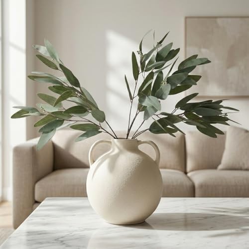 3 Pack Faux Artificial Eucalyptus Stems with Faux Seeds Eucalyptus With Seed gallery