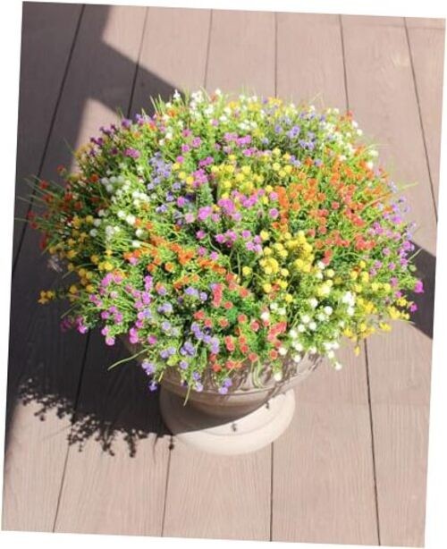 Faux Artificial Plants Outdoor Flowers Fake Babys Breath 18 pcs Mix Colors gallery
