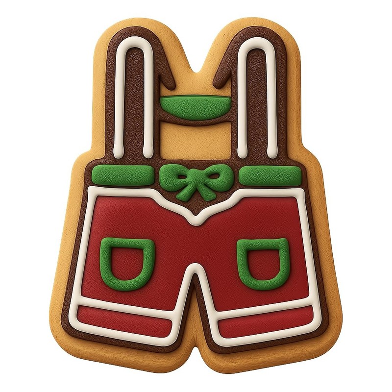 Lederhosen Pair Cookie Cutter & Stamp – 3×4