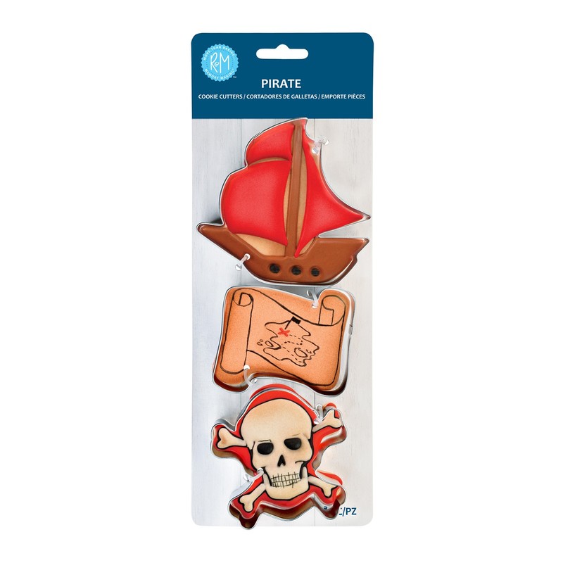 R&M International Pirate 3 Piece Cookie Cutter Set