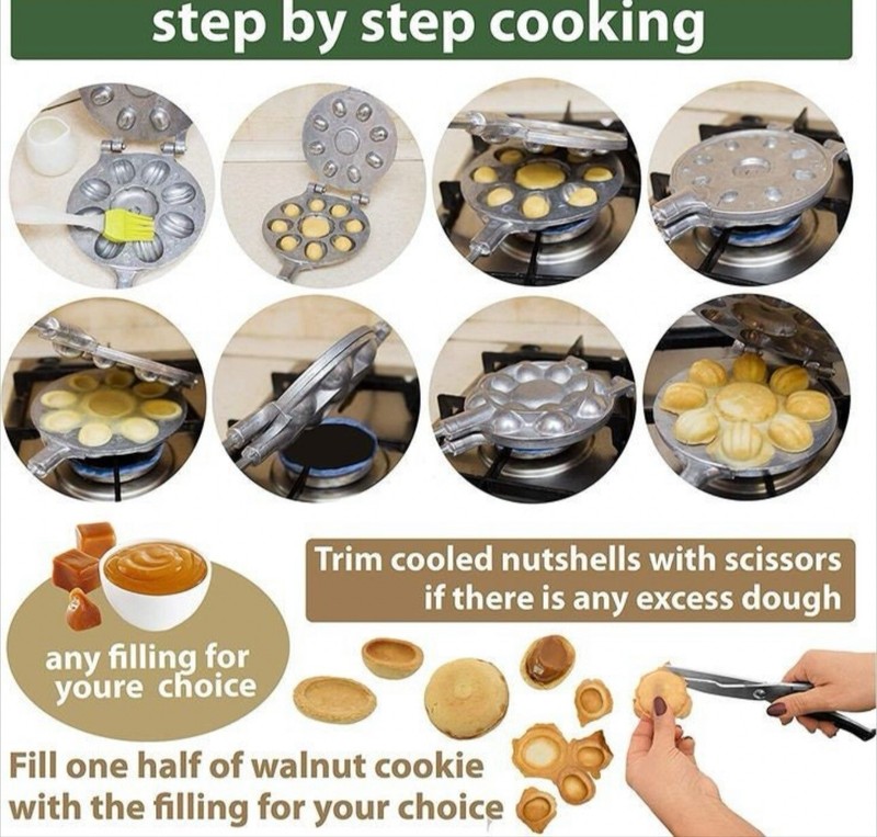 Form for baking nuts with a nut filling. Cookie by cutter. Made in Ukraine gallery