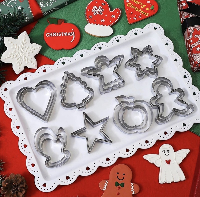KULENAND Christmas Cookie Cutters Set 24 Pc Holiday Baking Shapes NIB