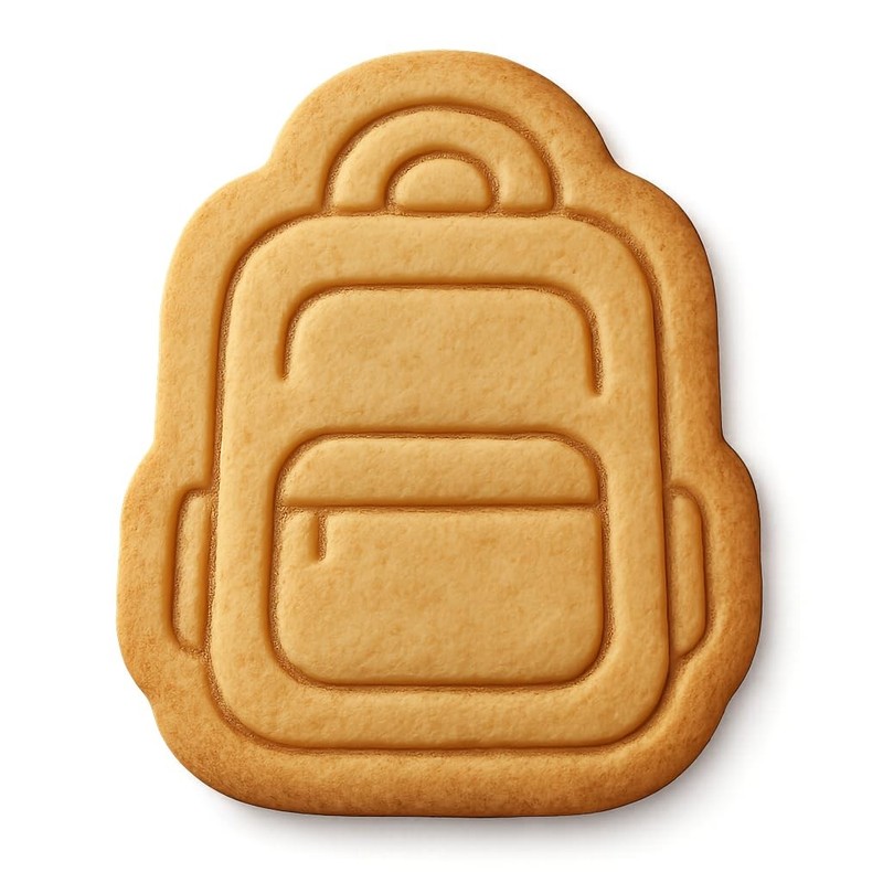 Backpack Ready Cookie Cutter & Stamp, Fondant & Clay – 4×3