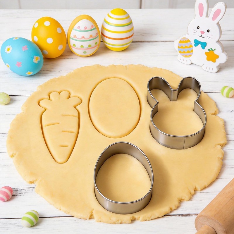 6Pcs Large Easter Cookie Cutters for Kids, gallery