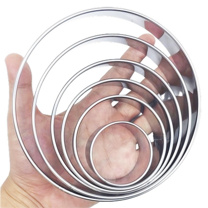 6 PCS Round Cookie Cutter Set (2, 3, 3.5, 4, 5, 6 Inch) – Biscuit Cutters For…