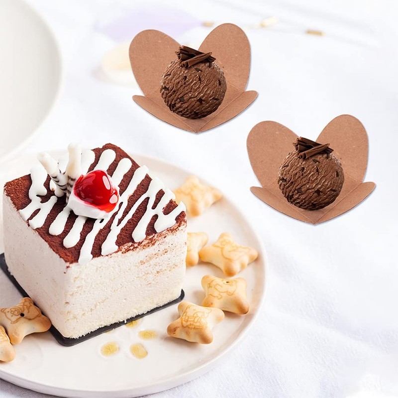 Chocolate Paper Candy Cups Truffle Wrappers Liners Muffin Tins Khaki 200 PCS gallery
