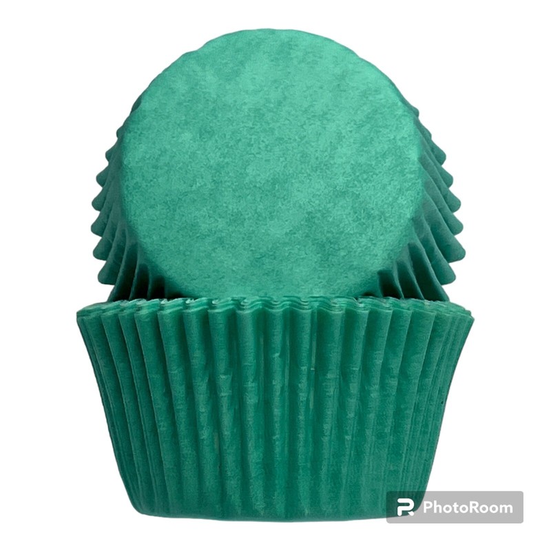  28 Minty Green Baking Cups Baker Quality New!