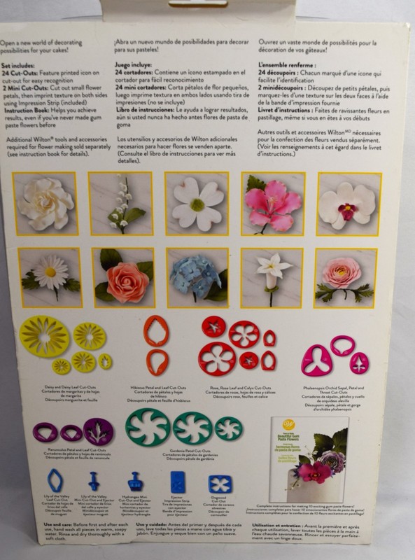 Wilton Gum Paste Flower Cut-Outs Set — 28-Piece Flower Cutter Kit gallery