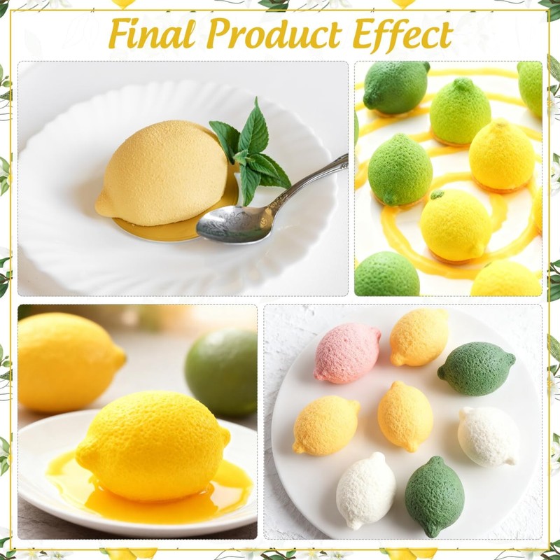 Lemon Shape Silicone Mold, 3D Cake Silicone Lemon Molds for Baking Dessert Je... gallery