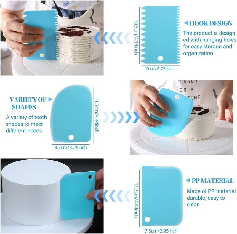 79PCS Cake Decorating Kit with Revolving Cake Stand Turntable Piping Tips Set gallery