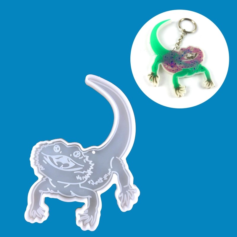 Keychain Molds Epoxy Casting Molds Lizard Silicone Mold Animal Pendant Mold gallery
