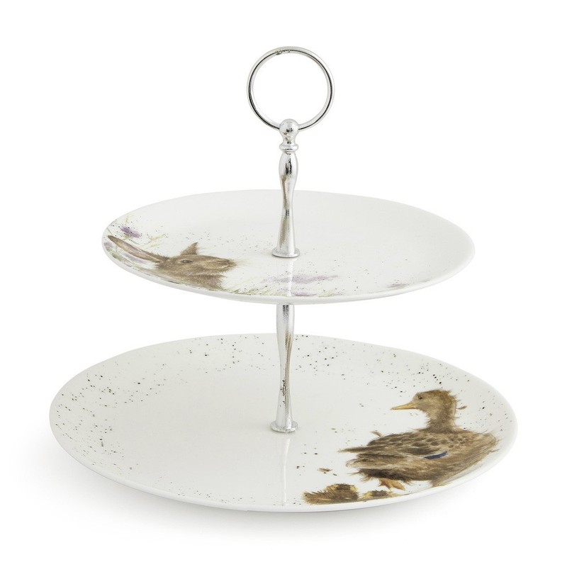 Royal Worcester Wrendale 2-Tier Cake Stand - Rabbit & Duck gallery