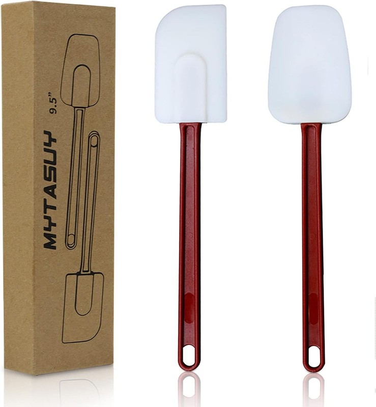 10 INCH Silicone Spatulas Heat Resistant Heavy Duty Rubber Spatulas