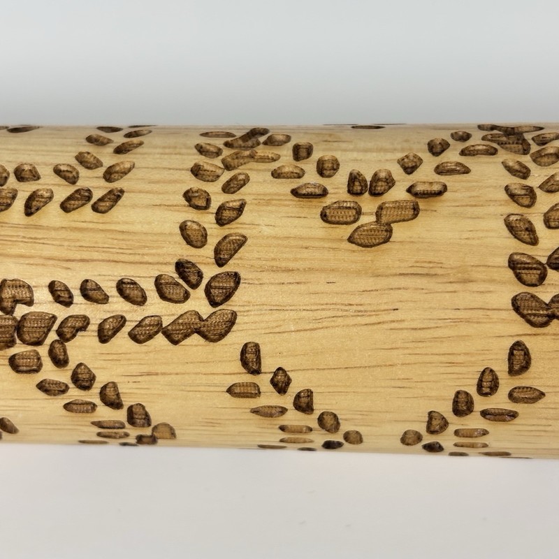 Hearth & Hand Textured "Snowflake" Wooden Rolling Pin Cookie Pie Crust Baking gallery