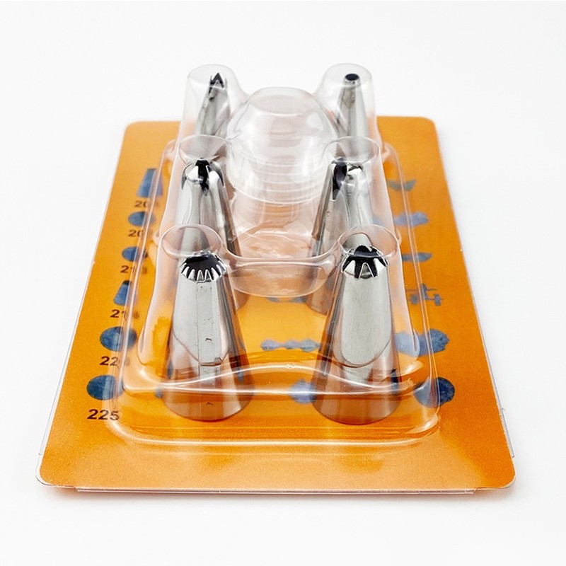6-Piece Piping Nozzle Kit + 7-Piece Cake Cream Tool Set Stainless Steel gallery