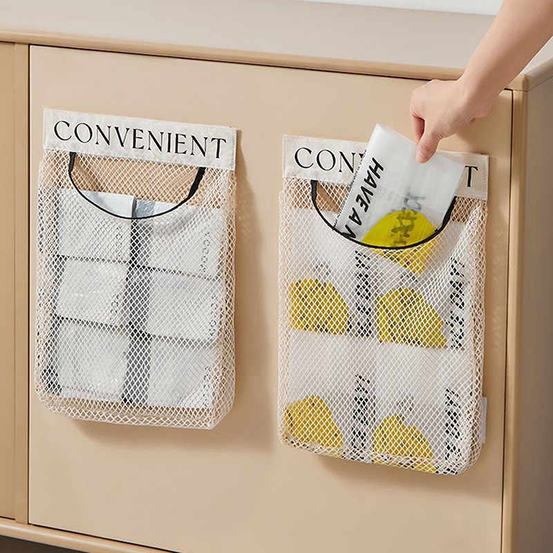 1PC Hanging Storage Mesh Bags Kitchen Garbage Bag Storage Tools Wall-mounted gallery