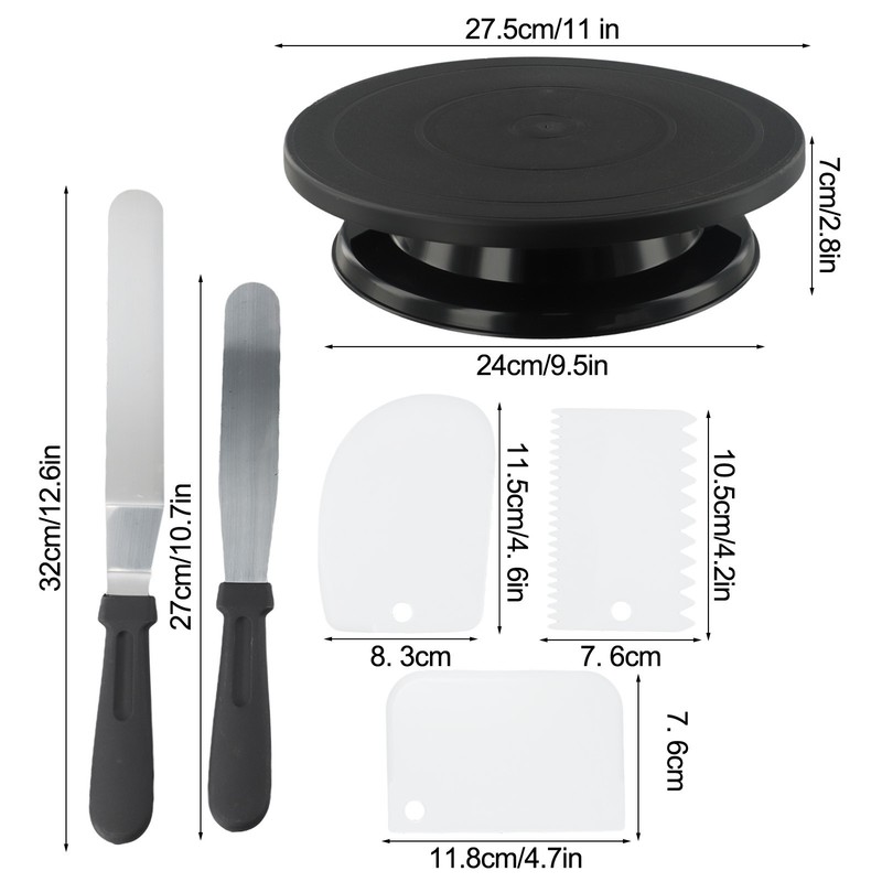 Precise and Efficient Cake Decoration with 360 Degree Rotating Turntable gallery