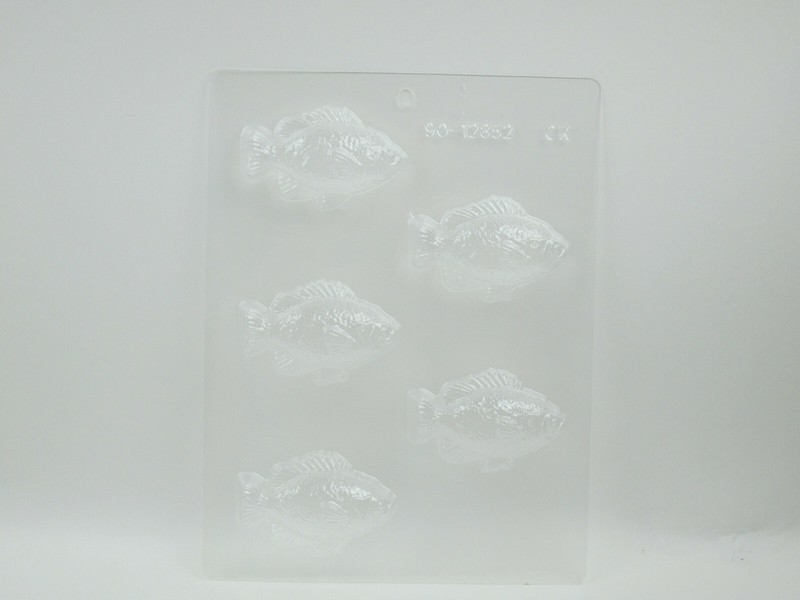 Candy Mold 5 Fish Shapes ~3″ Clear Plastic CK Products 90-12852