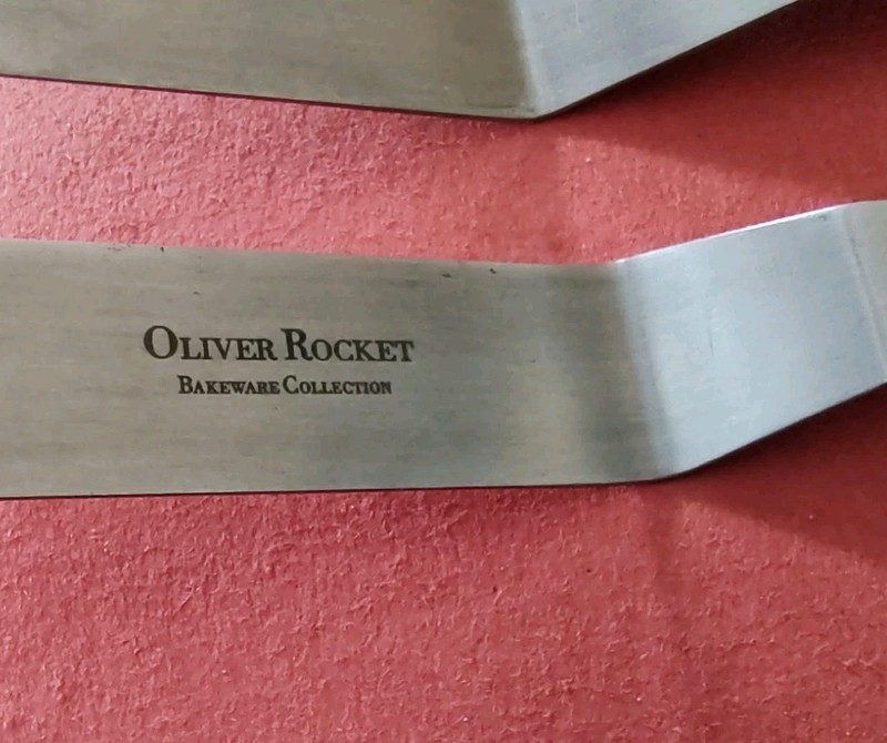 3 Oliver Rocket Offset Cake Spatulas Baking Icing Wood Stainless Baking gallery