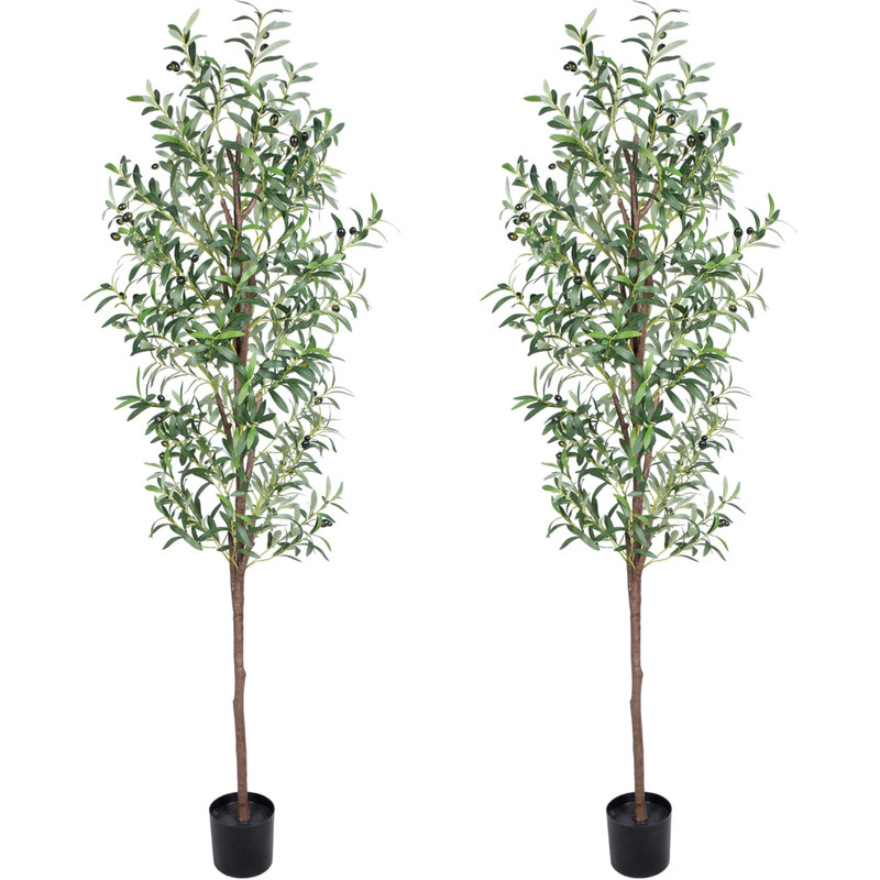 Cetrd Artificial Olive Tree 6Ft Tall Faux Olive Trees 72In Outdoor Fake Potted