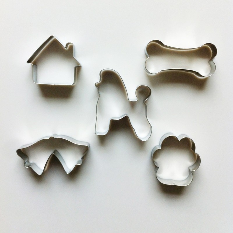 4pcs Dog Paw Cookie Stainless Steel DIY Cake Moulds Baking Tool cake mold gallery