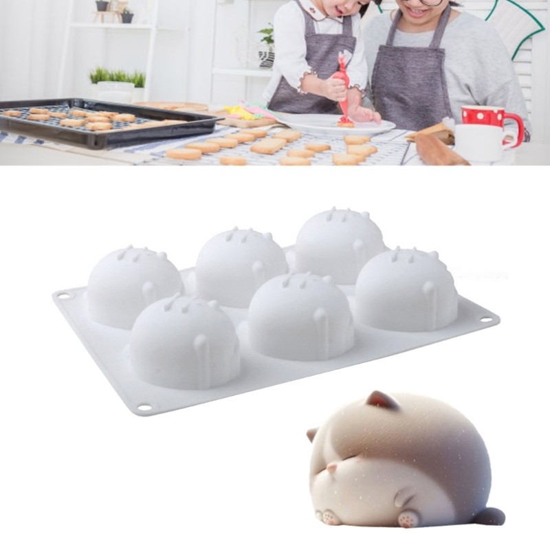 Nonstick Cats Designs Silicone Cake Molds Easy Demold Squeeze Toy Making Mould gallery