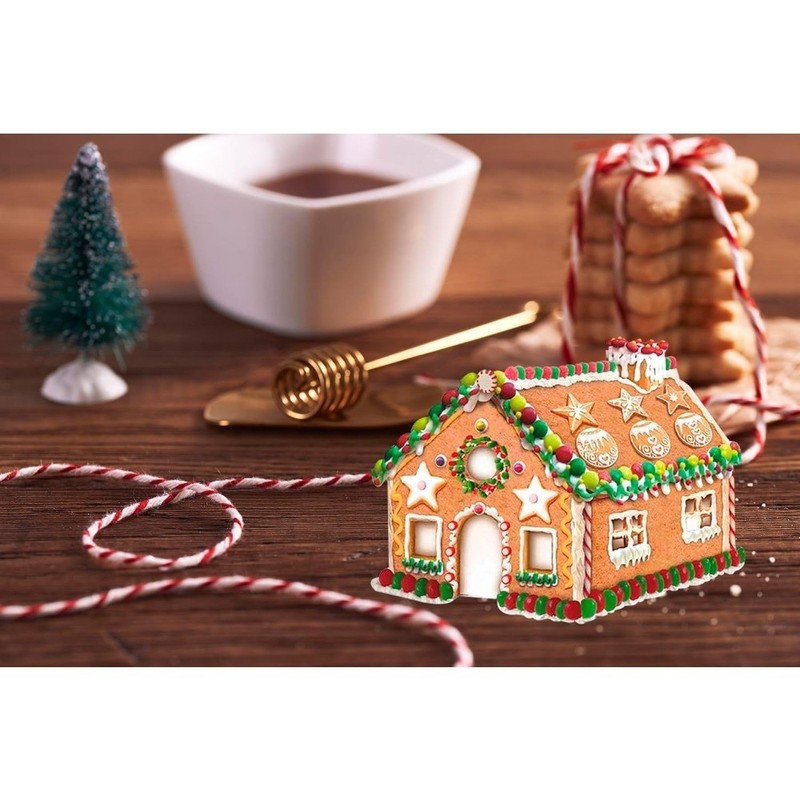 10 PCS Stainless Steel Christmas Cookie Cutters Set, 3D Gingerbread House gallery