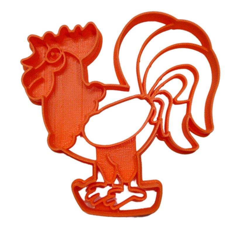 ROOSTER CHICKEN FULL BODY SIDE VIEW DETAILED FARM ANIMAL COOKIE CUTTER PR5054