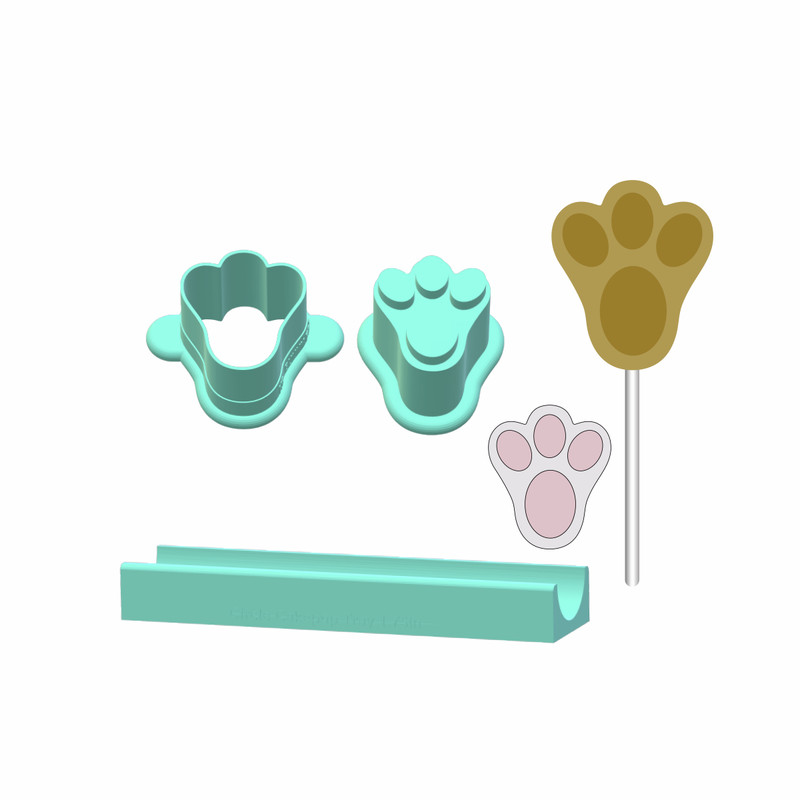 Bunny Foot Cake Pop Mold |Deluxe Cutter, Popper, and Tray Option