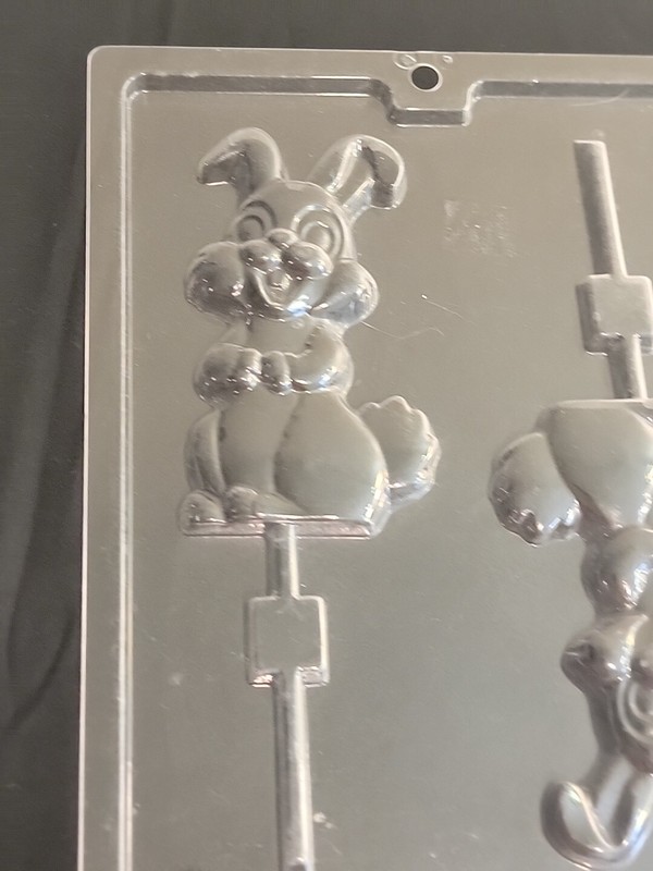 Easter Bunny Rabbit Peter Cottontail Plastic Chocolate Candy Lollipop Mold gallery