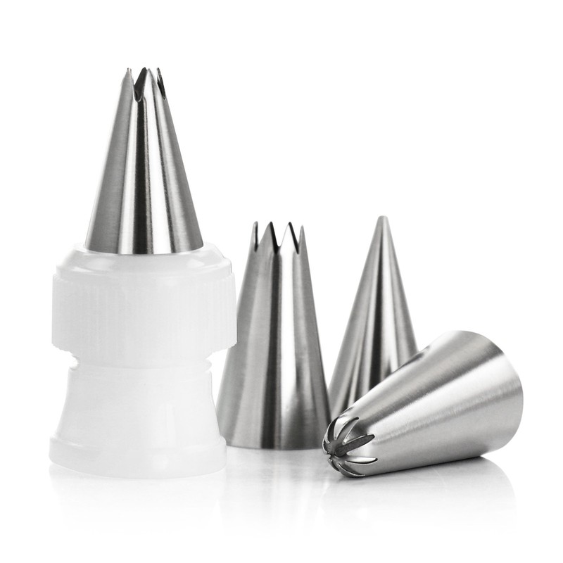 16-Piece Stainless Steel Assorted Cake Decorating Nozzles, Mint gallery